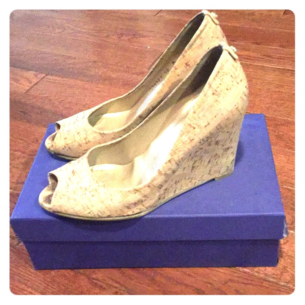 Stuart Weitzman cork wedges